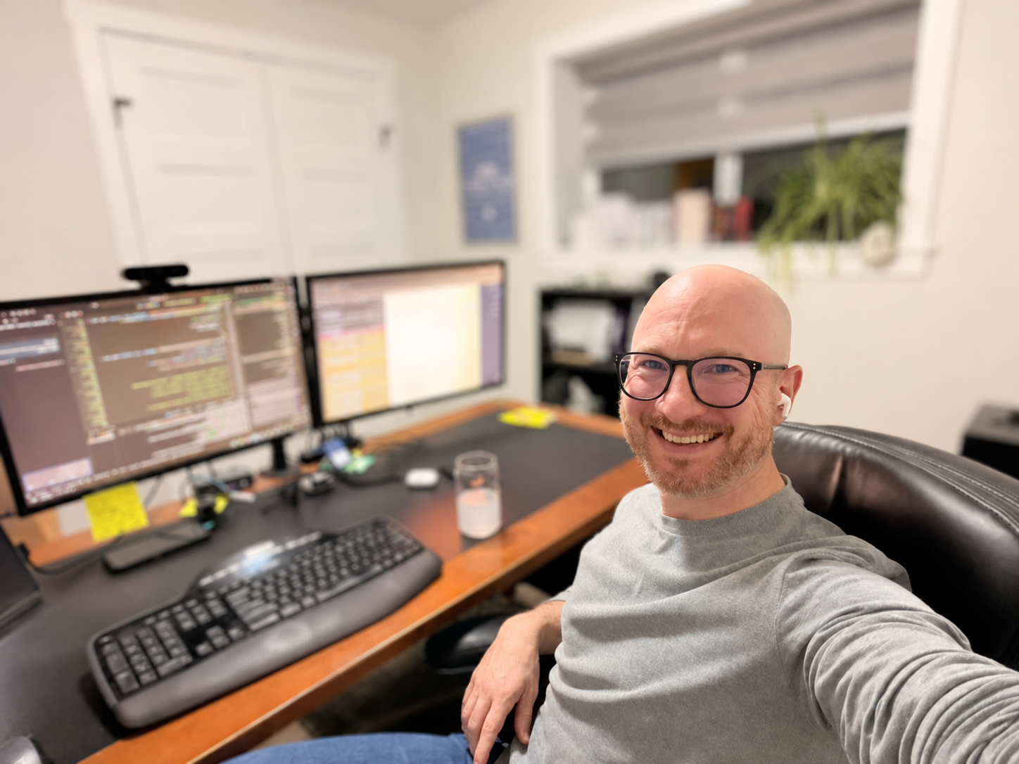 Zack Schwenk at his desk